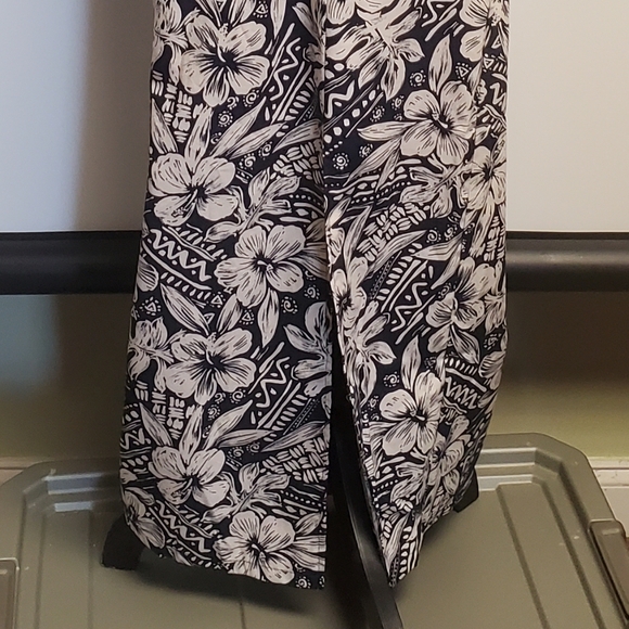 Jade Fashions Made in Hawaii Cotton Tropical Hibiscus Hawaiian  Maxi Dress Large - Picture 7 of 10